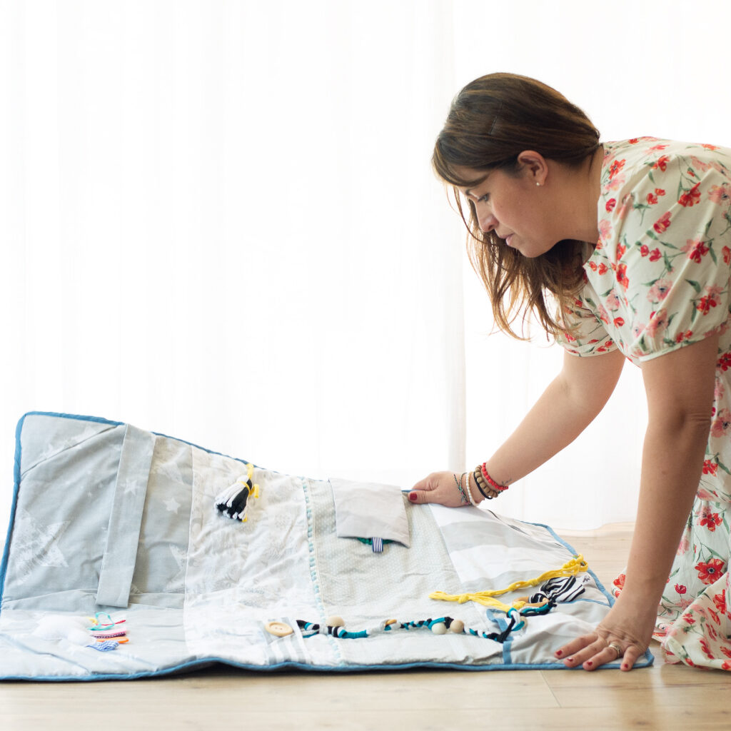Fold open your interactive bag.